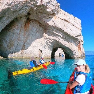 image presenting excursion Sea Kayak Through the Blue Caves