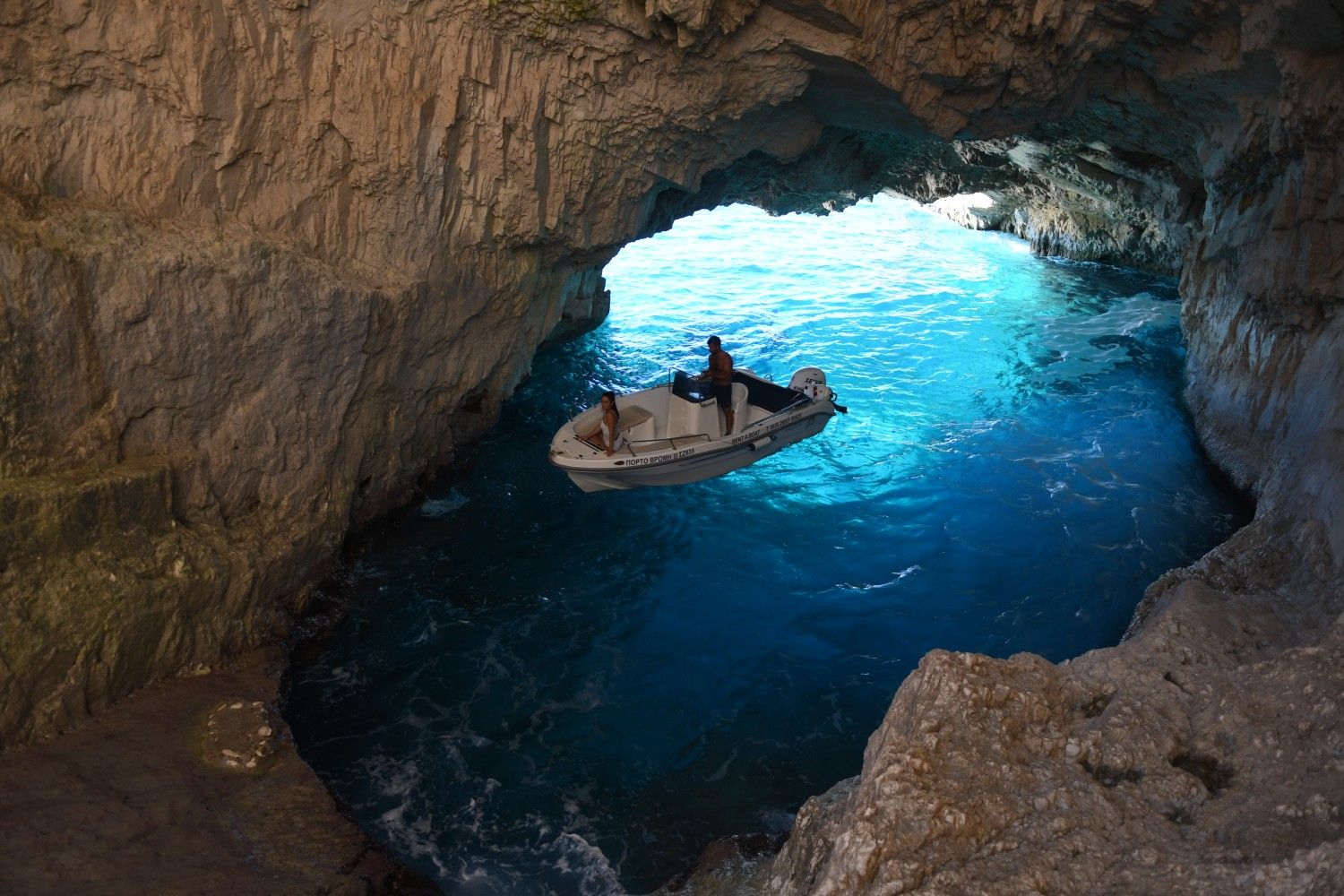 picture from activity Charter a 7m (23 ft) Speedboat and Experience Shipwreck Beach & Blue Caves from Porto Vromi